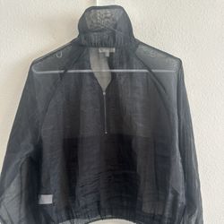 Love J Women’s Sheer Bomber Jacket Long Sleeves Front Zíper