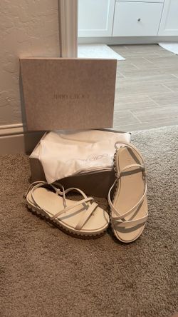 Jimmy Choo White Pearl Sandals 