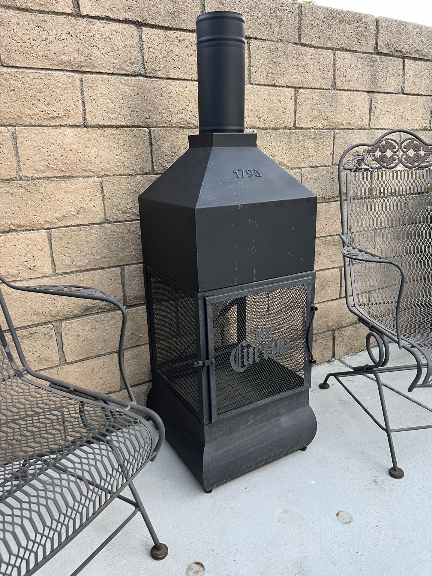Jose Cuervo Fire Pit Bowl Heater for Outdoor Patio Liquor Bottle Shape