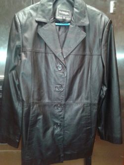 Ladies leather jacket size large