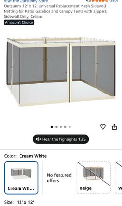 Universal Pergola Mosquito Net / Screen Enclosure – Open Box, Never Used