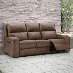 Brown Fabric manual Sofa (New)