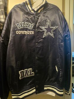 Dallas Cowboys Satin Snap-Up Bomber Jacket