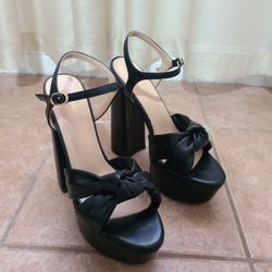 Women Chunky Platform Heels For Women Open Toe 6-inch Heel Pointed Toe Ankle Sling Adjustable