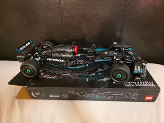 Fully built LEGO Technic Mercedes-AMG F1 W14 E Performance Model Car