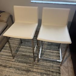 White Barstools CB2