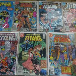 LOT 7 DC COMICS TALES OF THE TITANS 56  AUG 85 ; 57 SEPT 85 ;  61 JAN 86 ;  63 MARCH 86 ;  68  AUGUST 86 ; 71 NOVEMBER 86 ;  76 APRIL 87 1 VER