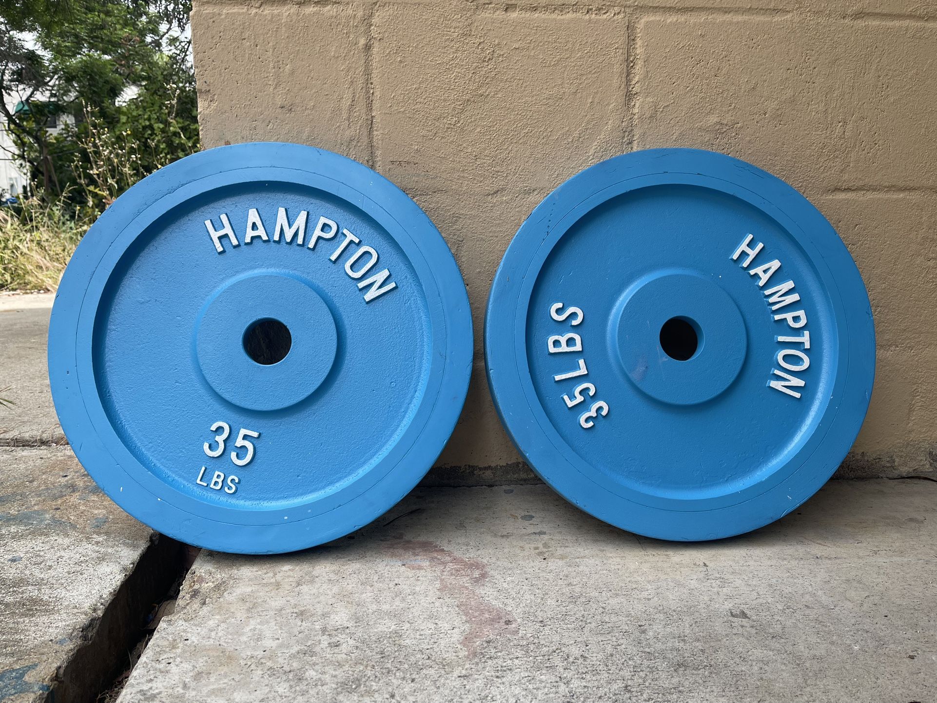 RARE Vintage Hampton 35 Lb. Bumper Plates