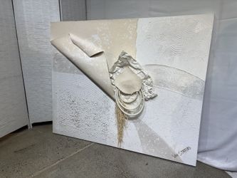 Large Three-Dimensional Mixed Media Painting by Van Stafford