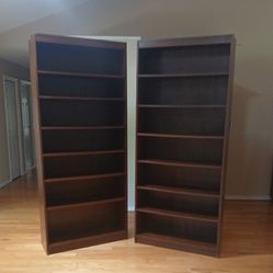 Tall Wooden Bookcases (2)
