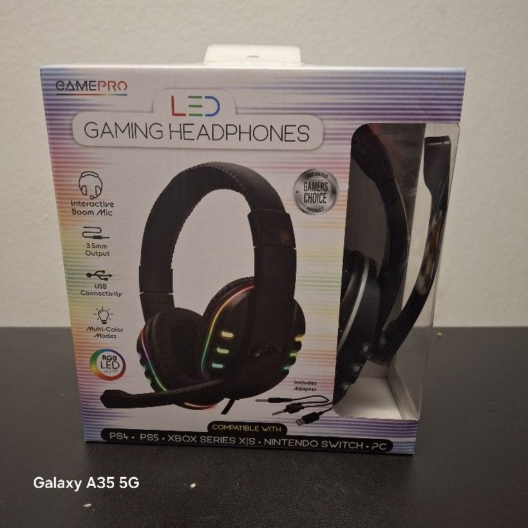GAMEPRO Gaming Headphones - RGB, Boom Mic, Multi-Platform Compatible (Brand New)