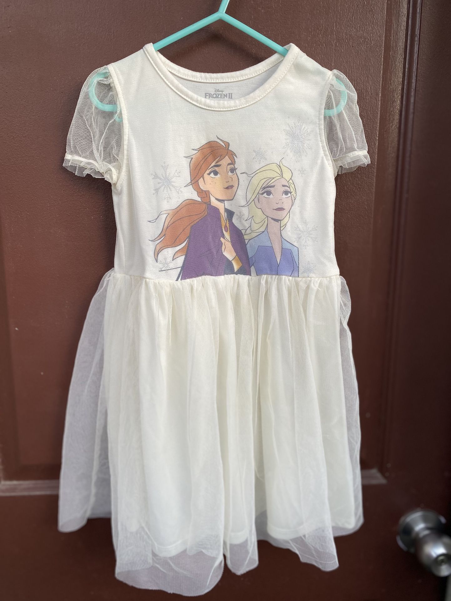 Frozen II Elsa And Anna Flutter Sleeve Tutu Dress 5T