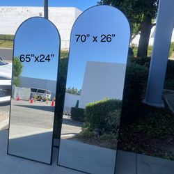 65 x 24 MIRROR - Full Length Arch Mirror with Stand 65x24