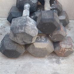 Used Weights Dumbells Set +