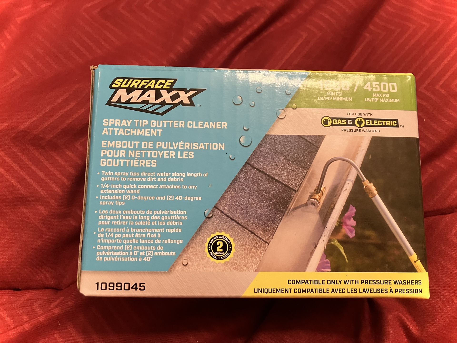 Pressure washer, spray tip, gutter cleaner attachment New in the box