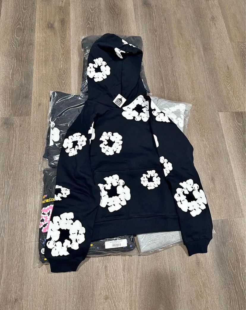 Denim Tear Black Hoodie Size Small