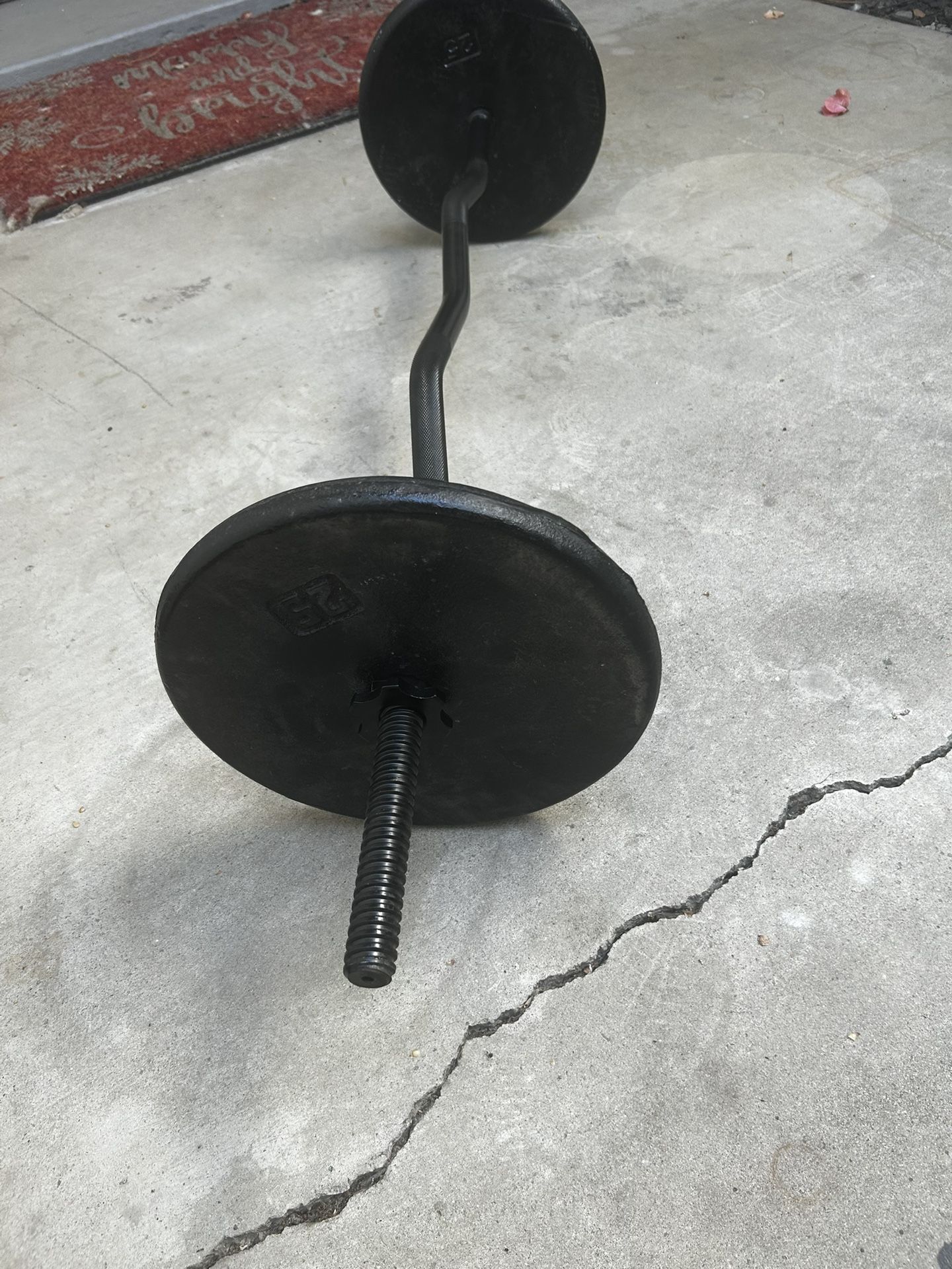 New EZ Curl Bar With 50lbs Standard Weight