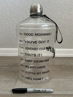 BuildLife Quifit Motivational 1 Gallon Water Bottle