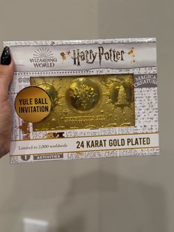 Harry Potter Yule Ball Invitation 24 Karat Gold Plated