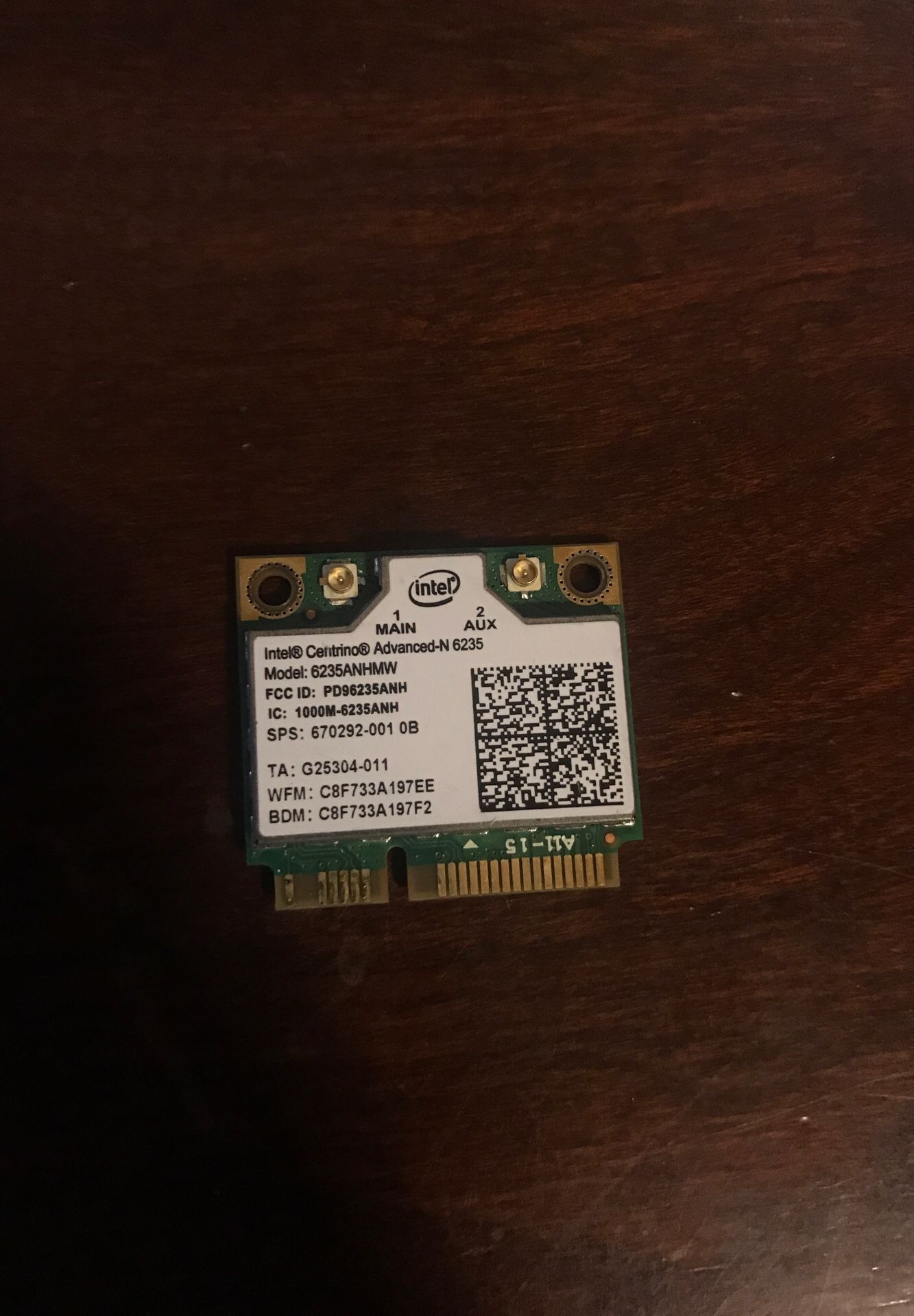 Intel centurion WiFi card