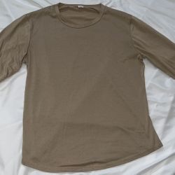 Men’s Tan/Khaki Matching 2 Piece Jogger & Long Sleeved Shirt - Medium 