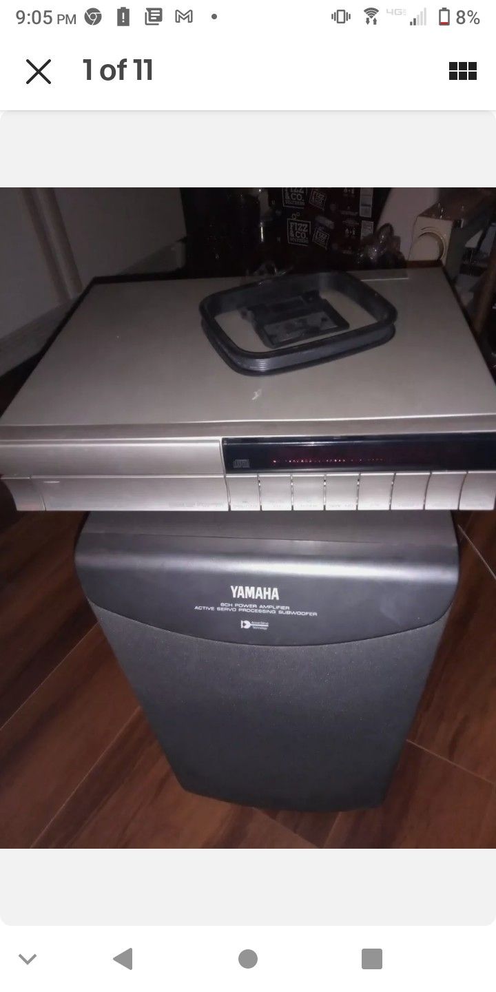 YAMAHA SW-AV1 Subwoofer Amplifier 6ch active servo processing $$$ nice