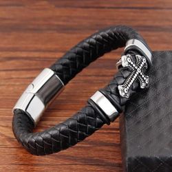Leather genuine UNISEX Bracelets