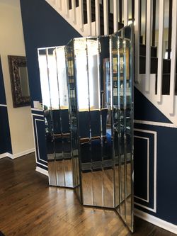 Henredon Beveled Mirror Room Divider