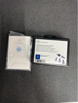 OEM Mercedes-Benz Wheel Lock Key Set A001(contact info removed) Anti-Theft Lug Bolts w/ Case & Manual