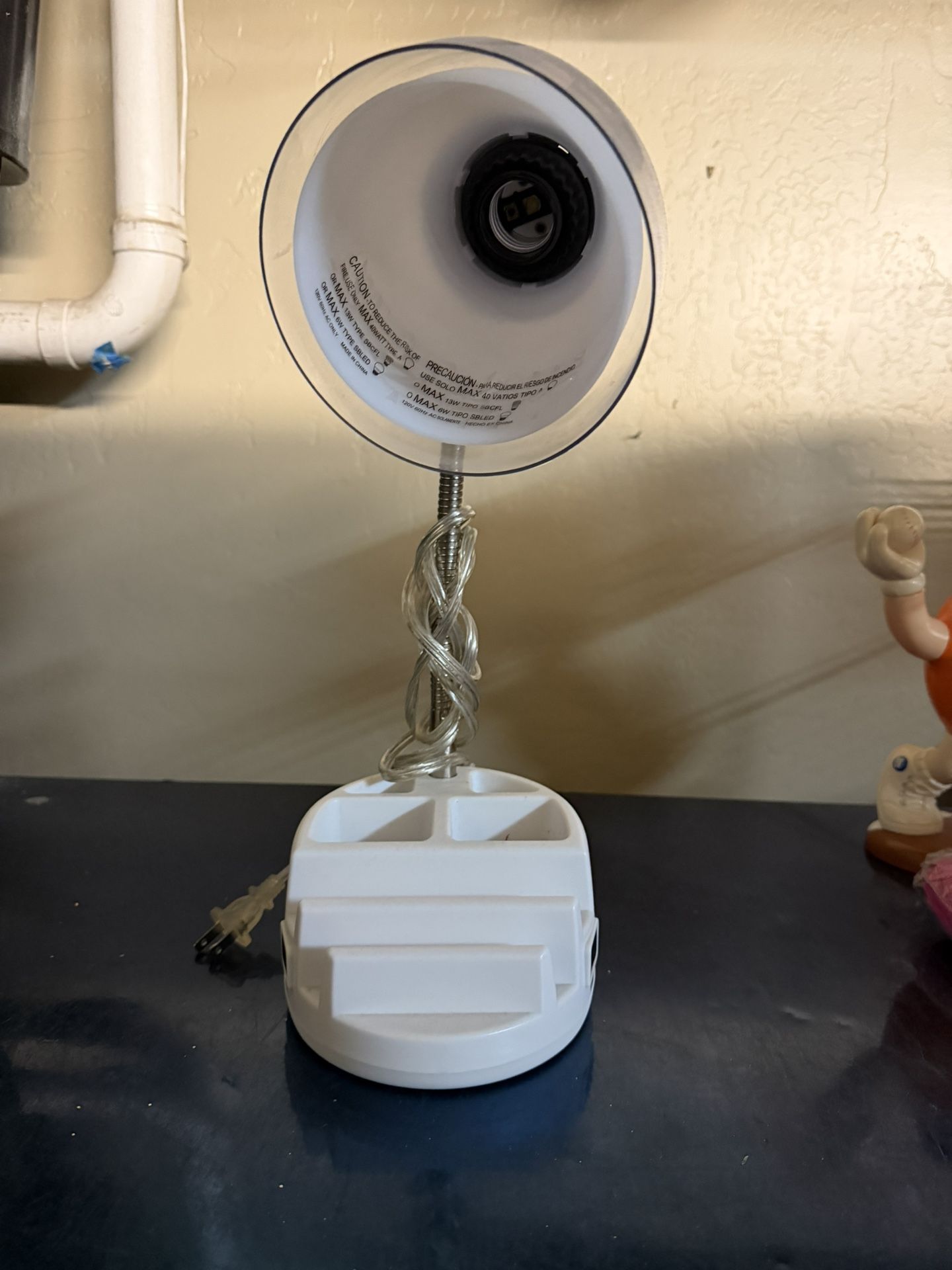 desk lamp with office supply holder