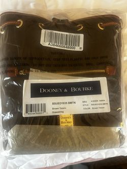 New Downey & Burke Brown Drawstring Bag