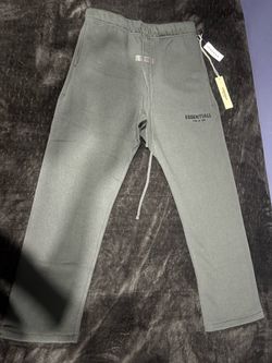 Black Essentials Sweatpants Uncuffed