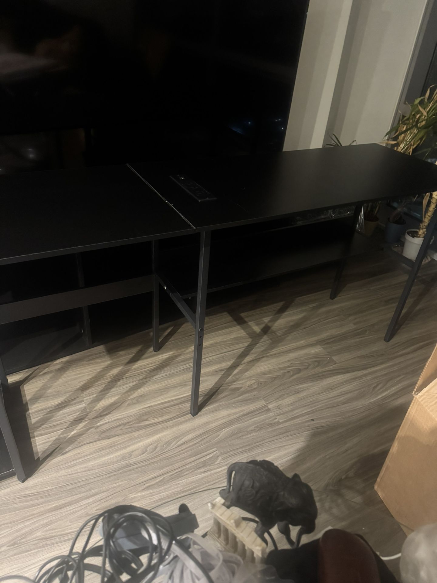 Long Office Desk With Outlets