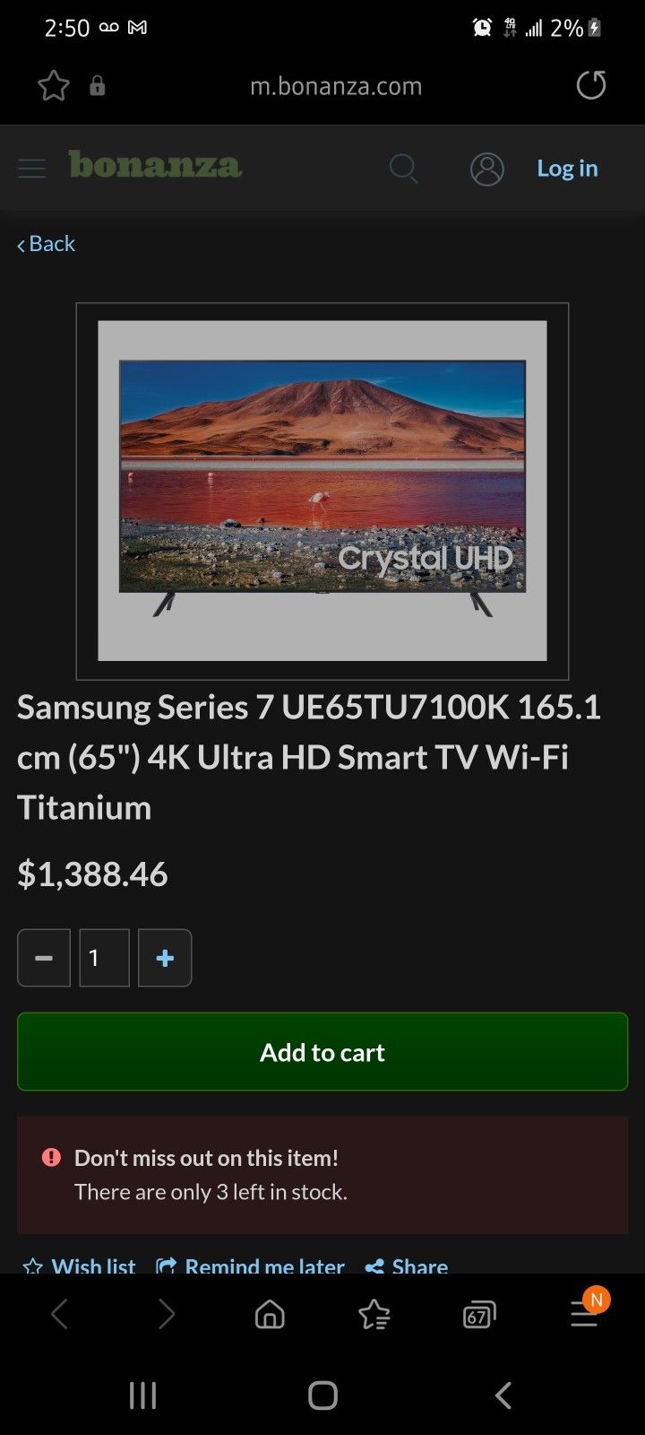 65 Inch Smart TV