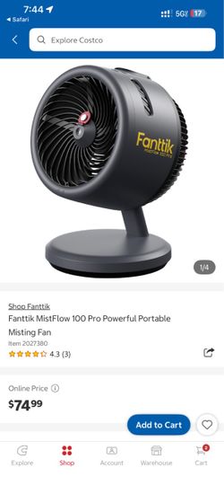 Fanttik MistFlow 100 Pro Portable Misting Fan