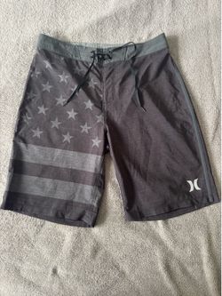 Hurley Phantom Boardshorts Size 30 - Black USA Flag