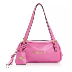 Versace Pink Small Shoulder Bag / Mini Hobo Bag 