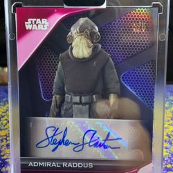 2023 TOPPS STAR WARS CHROME BLACK AUTOGRAPHS SS STEPHEN STANTON RED /5