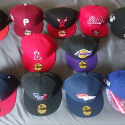 NEW! New Era 59/50 Fitted Hats Caps 7 1/2 5/8 3/4