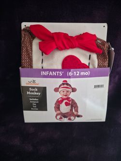 Infant Sock Monkey Halloween Costume
