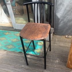 Wood & Metal Bar Height Stools