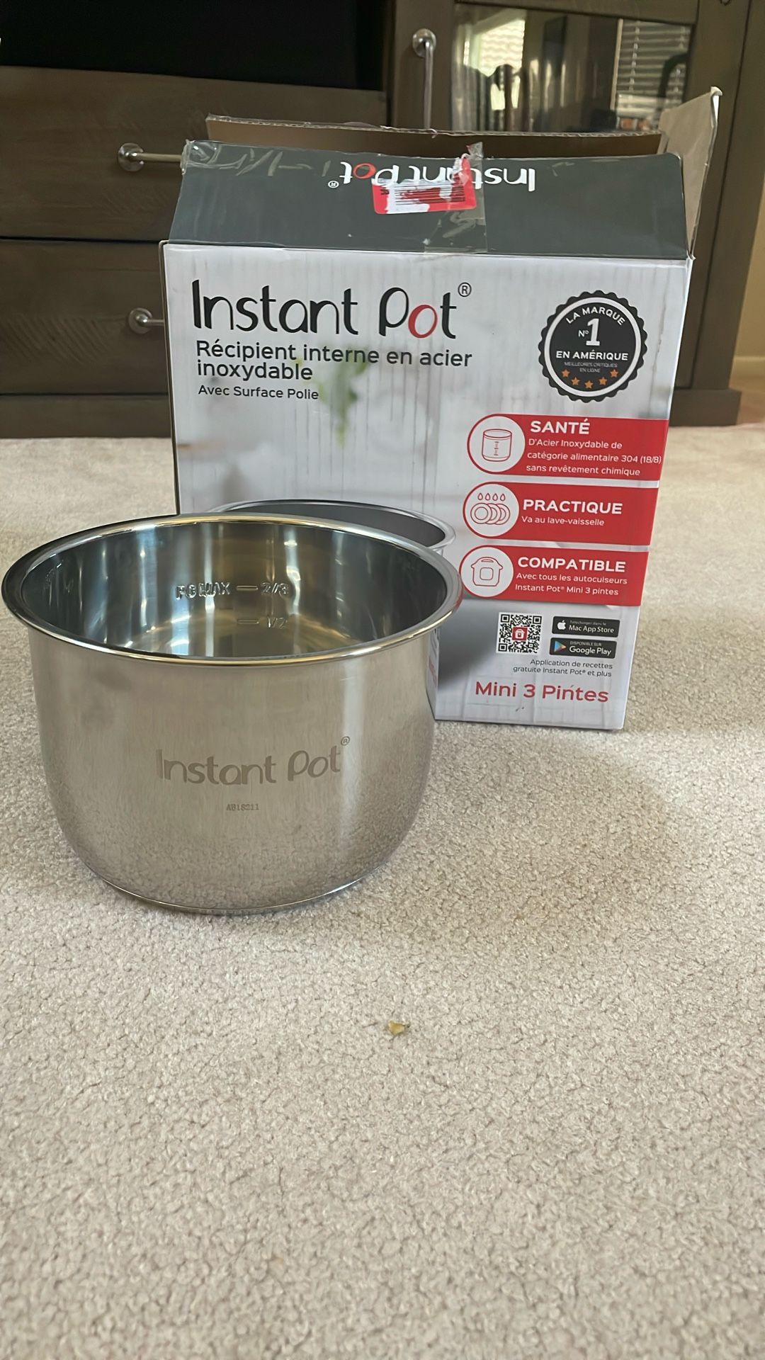 Instant Pot Mini SS Inner Pot