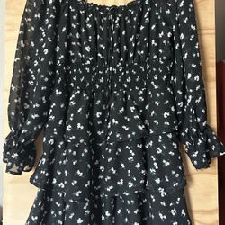 Rue 21, Dress, Black, Floral Pattern , Small 