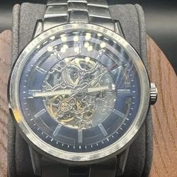Men's Wristwatch Kenneth Cole New York KC-3925 U54-12 Skeleton Dial Hand Wound