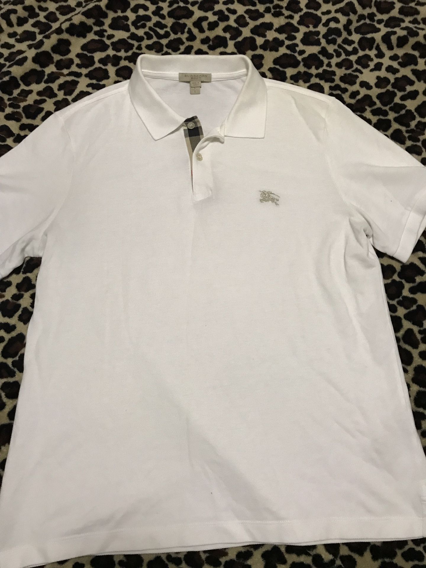 Burberry Check Placket Cotton Polo Shirt
