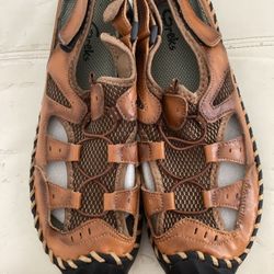 Men’s Leather Sandals, Size 12
