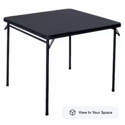 Square Vinyl Black Folding Table