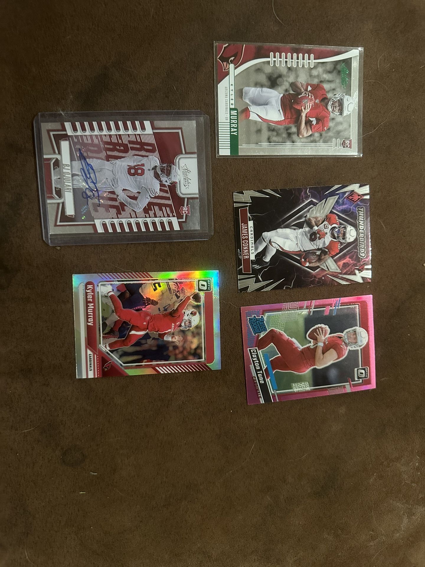 Five card Arizona Cardinals lot