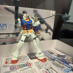 Gundam- Built Already - With Original Box- Extra Pieces In the box