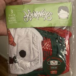 Journey Holiday Cloth Face Mask Set Of 3  For $5